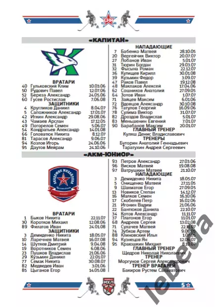 СКА-1946 - Капитан Ступино/ Юниор Тула- 2025 / 2026 год 4