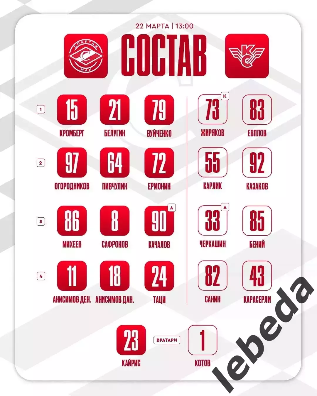 МХК Спартак МАХ - Крылья Советов Москва - 2025 / 2026 год. (22.03.26.) 1