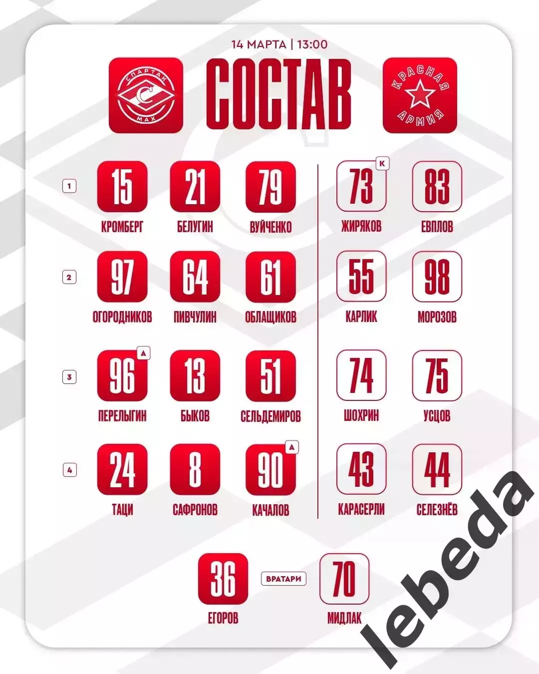 МХК Спартак МАХ - Красная Армия - 2025 / 2026 г. (14.03.26.) 1