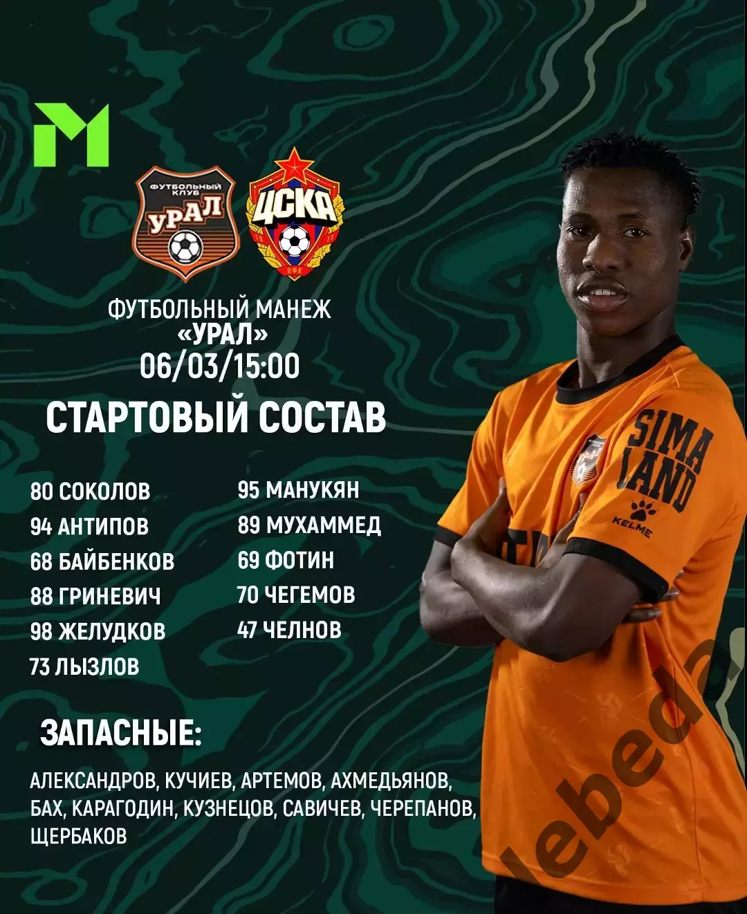 Урал Екатеринбург (молодеж) - ЦСКА (молодеж) - 2026 год. (6.03.26.) 2