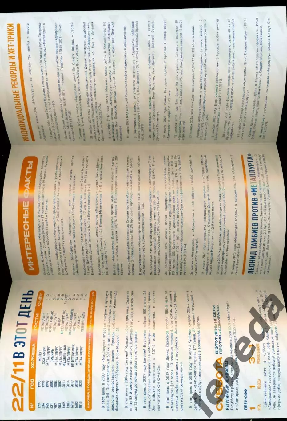 Металлург Магнитогорск - Адмирал Владивосток - 2025 / 2026 г. (22.11.2025.) 2