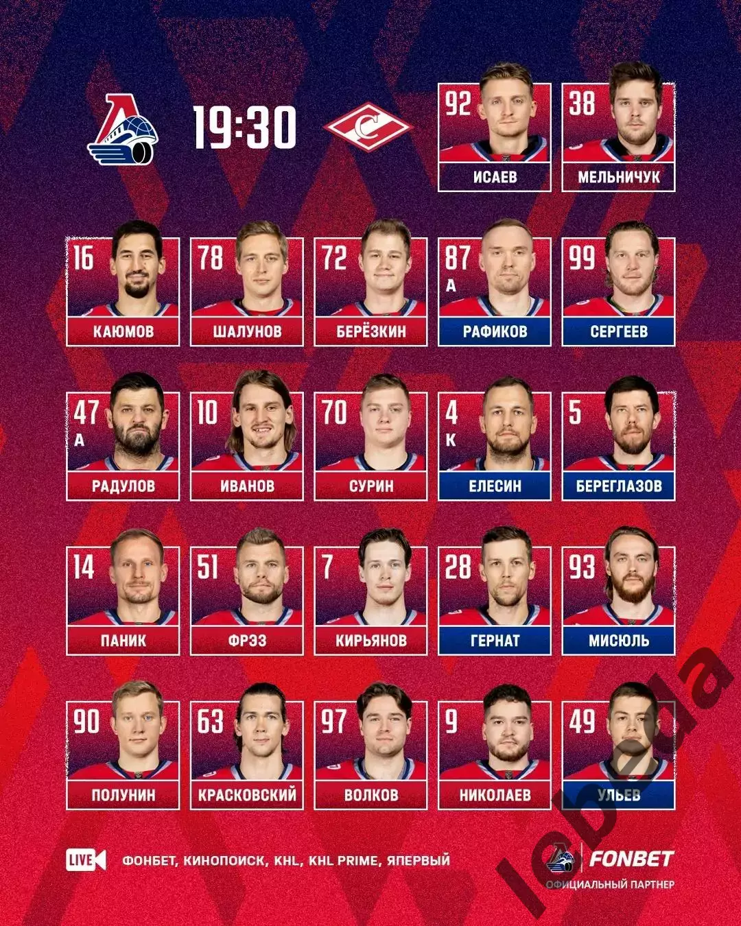 Локомотив Ярославль - Спартак Москва - 2025 / 2026. (26.03.26) Плей-офф игра №2 1