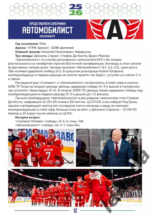 Салават Юлаев Уфа - Магнитогорск, Динамо Москва, Нефтехимик, Сочи- 2025 /2026. 5