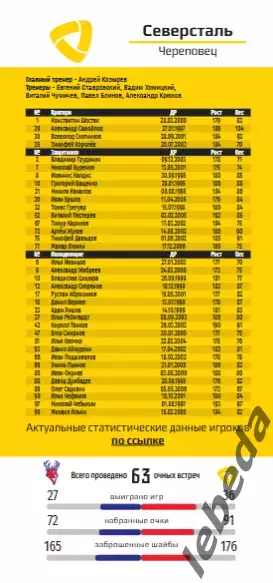 Торпедо-Горький (НН) - Северсталь Череповец - 2025 /2026. (29.03.26) официальная 2