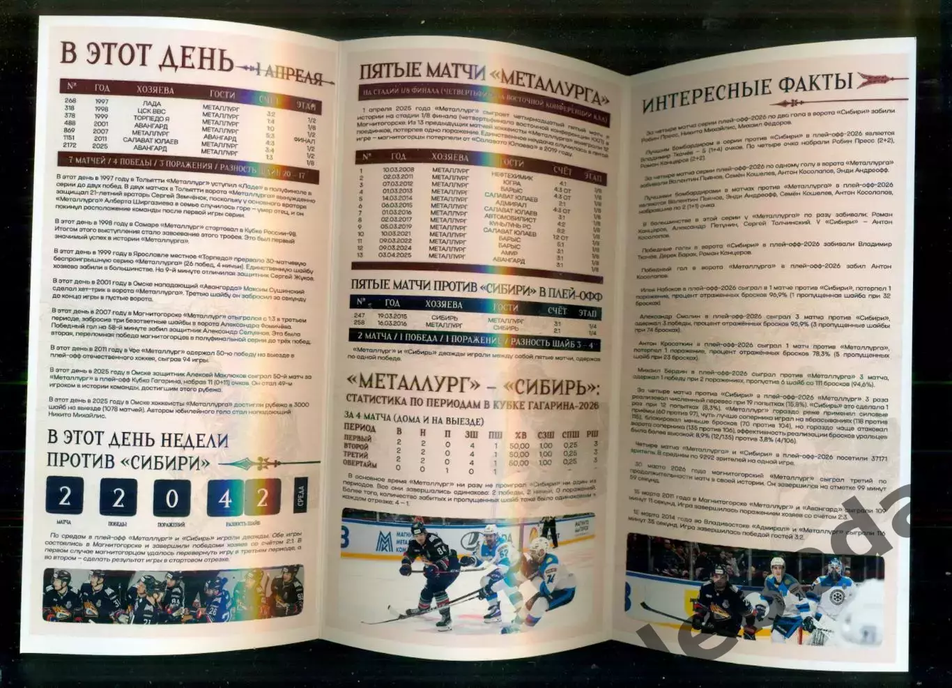 Металлург Магнитогорск - Сибирь Новосибирск - 2025 / 2026. официальная (1.04.26) 1