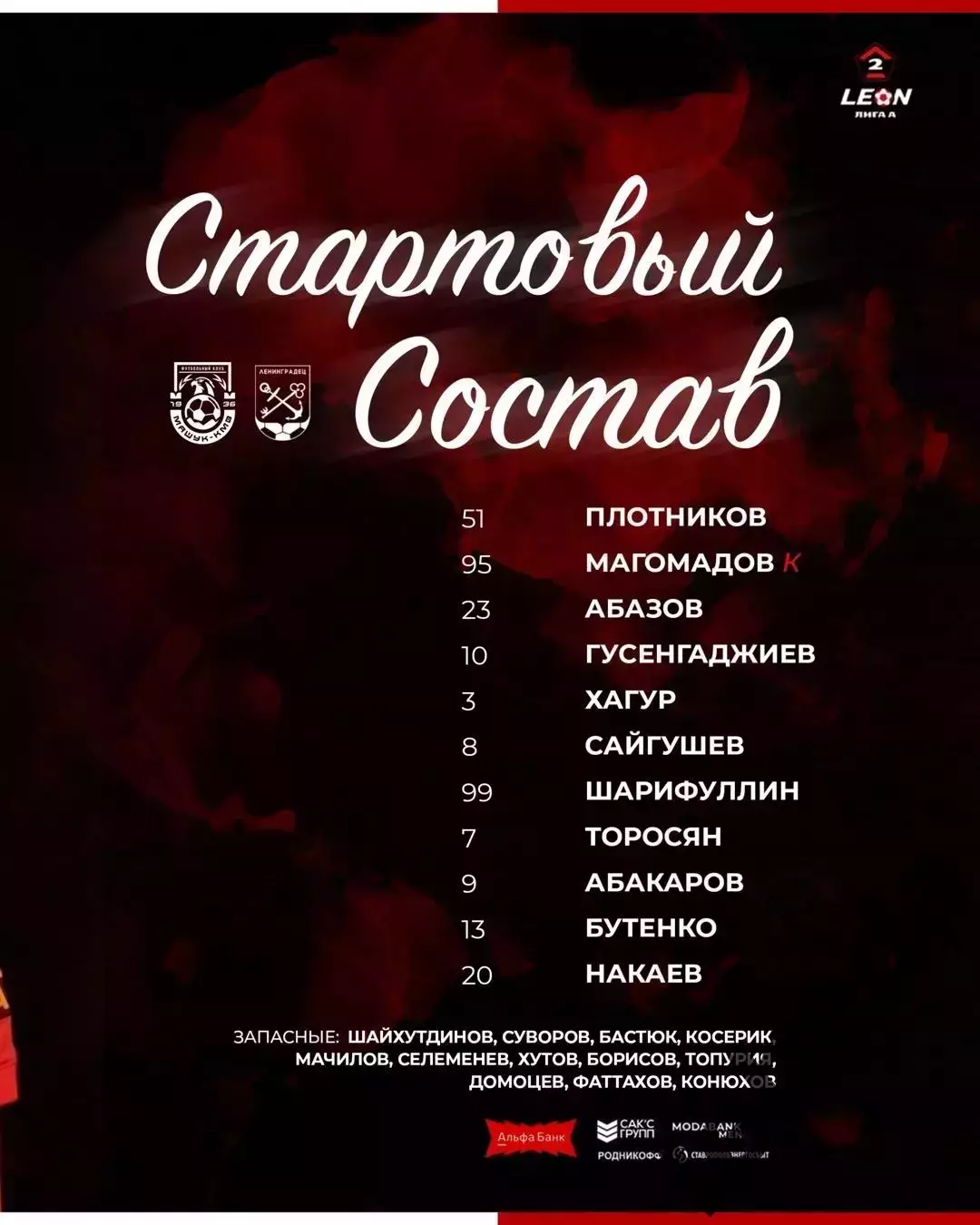 Машук Пятигорск - Ленинградец (Санкт-Петербург) - 2025 / 2026 г. (29.03.26.) 2