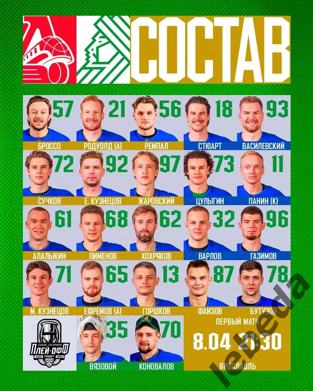 Локомотив Ярославль - Салават Юлаев Уфа - 2025 / 2026. (8.04.26.) Плей-офф №1 2