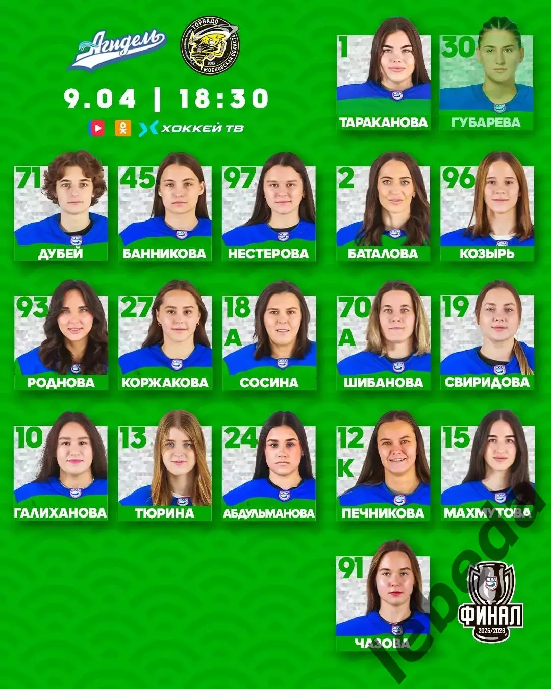 Агидель Уфа - Торнадо Воскресенск - 2025 / 2026.(9.04.26) Финал Плей-офф игра №2 1