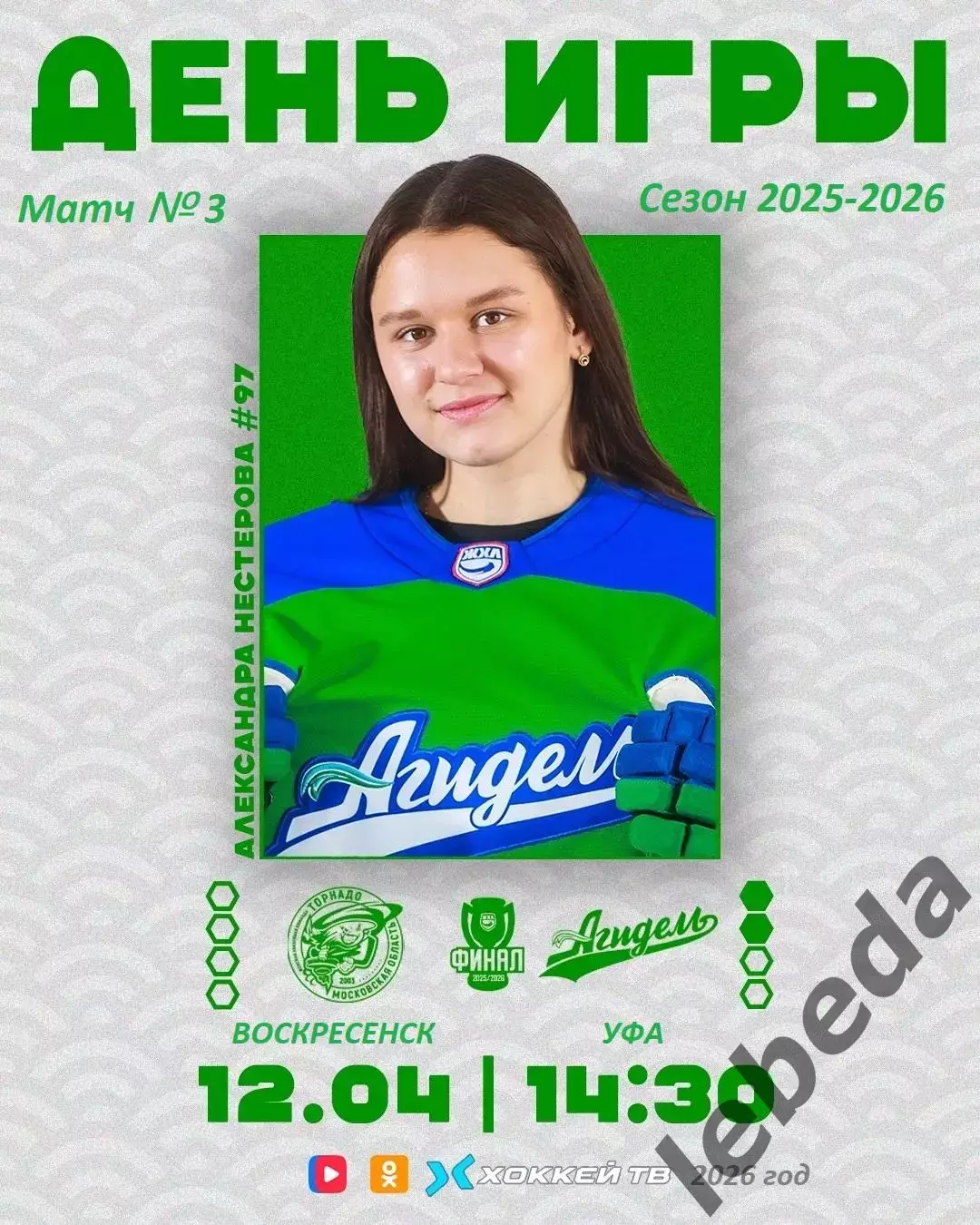 Торнадо Воскресенск - Агидель Уфа - 2025 / 2026.(12.04.26) Плей-офф игр №3