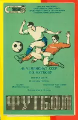 Заря Ворошиловград - СКА Киев - 1982 год ( 17.09.82.)
