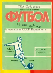 СКА Хабаровск - Пахтакор Ташкент - 1986 год (31.05.86.)