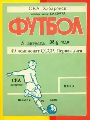 СКА Хабаровск - ЦСКА - 1986 год (5.08.86.)