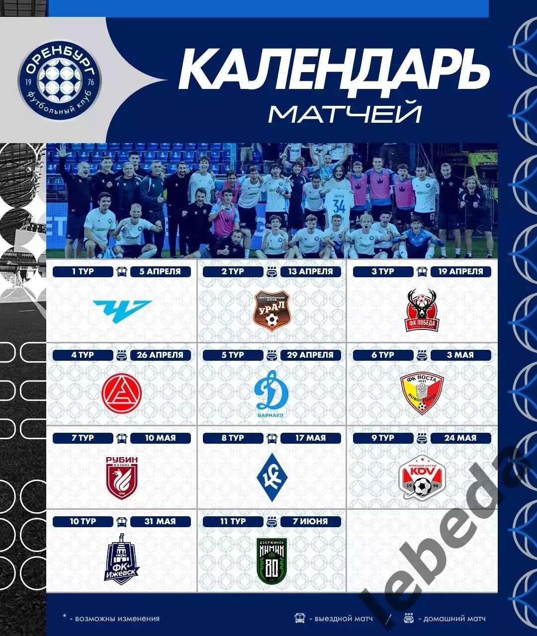 Оренбург-2 - Урал-2 Екатеринбург - 2025 / 2026 г. (13.04.26.) 3