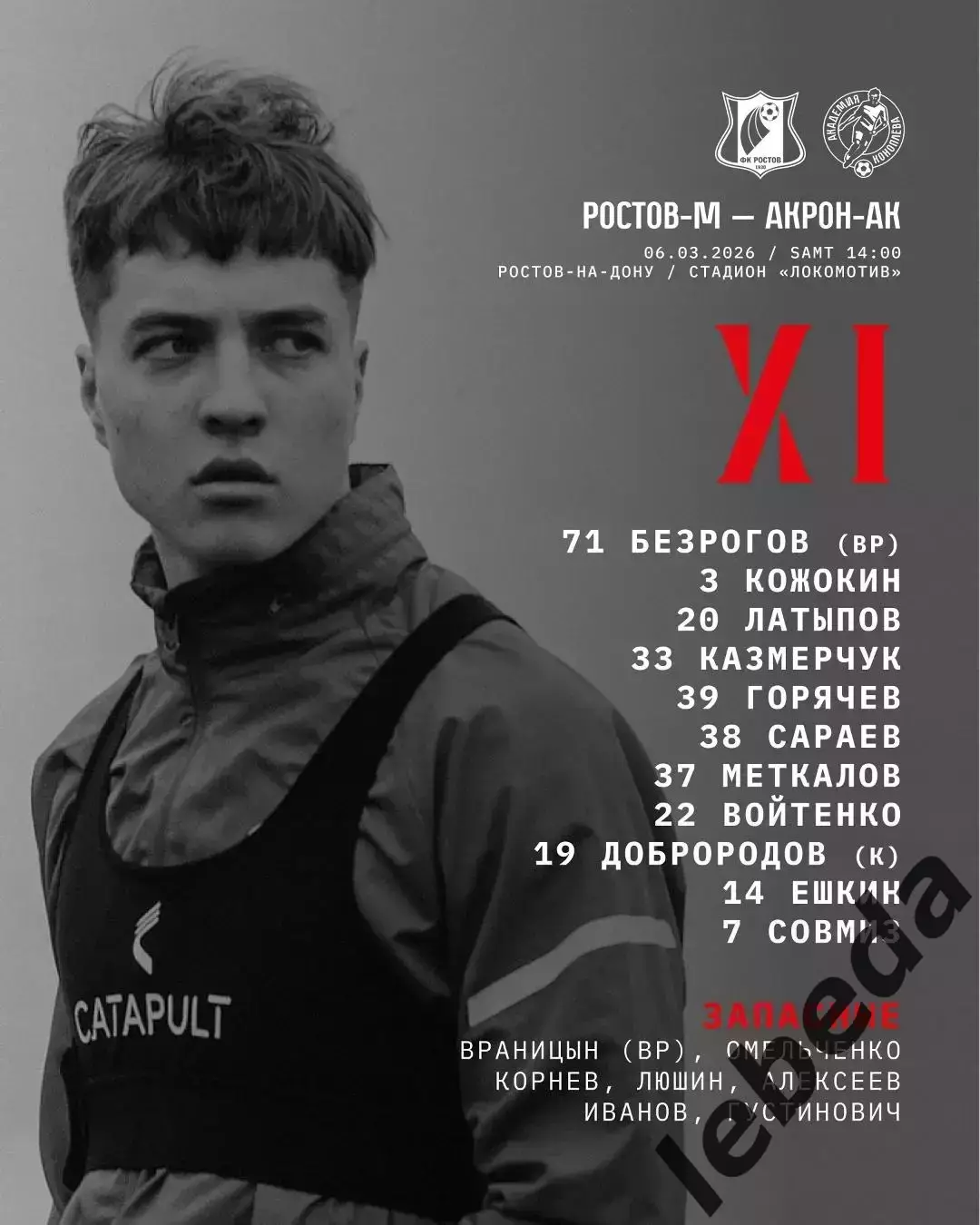 ФК Ростов (Молод.) - Акрон Конаплева - 2025 / 2026 год. (6.03.26.) 1