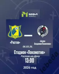 ФК Ростов (Молод.) - Акрон Конаплева - 2025 / 2026 год. (6.03.26.)