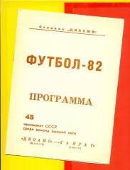 Динамо Минск - Кайрат Алма-Ата - 1982 г.
