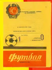 Химик Дзержинск - Спартак ( Йошкар-Ола ) - 1971 год. (28.08.71.)