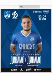 Динамо Вологда - Динамо Санкт-Петербург - 2024 г. (22.09.24.)