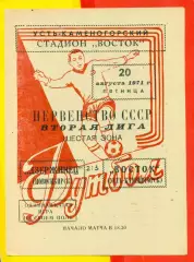 Восток (Усть-Каменогорск) - Дзержинец Новосибирск - 1971 год.(20.08.71.)