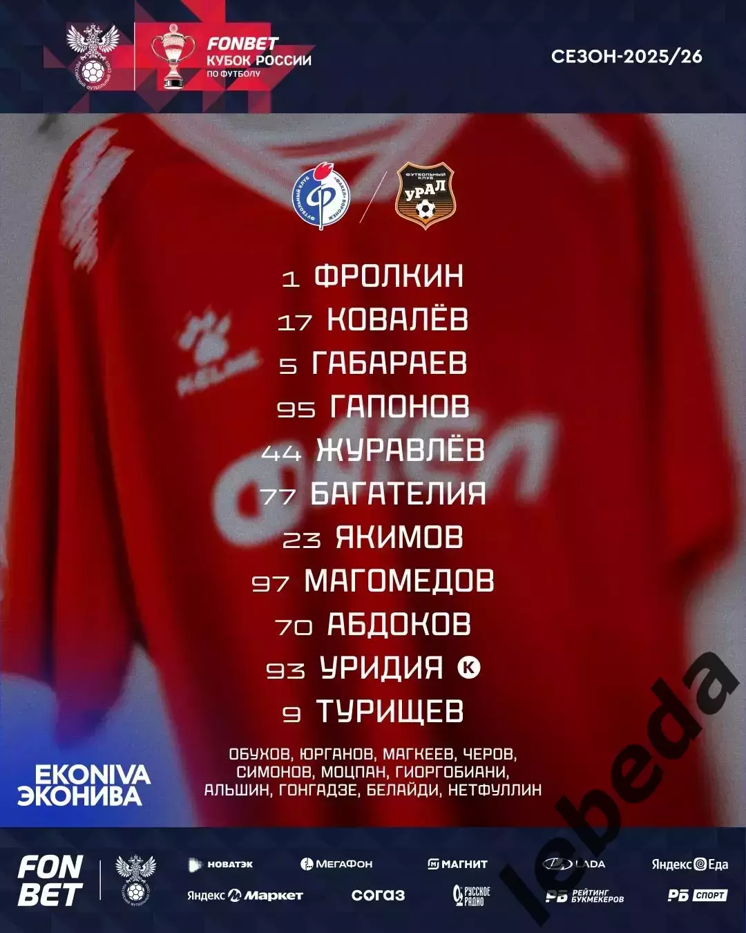 Факел Воронеж - Урал Екатеринбург - 2025-2026. (16.10.25.) 2