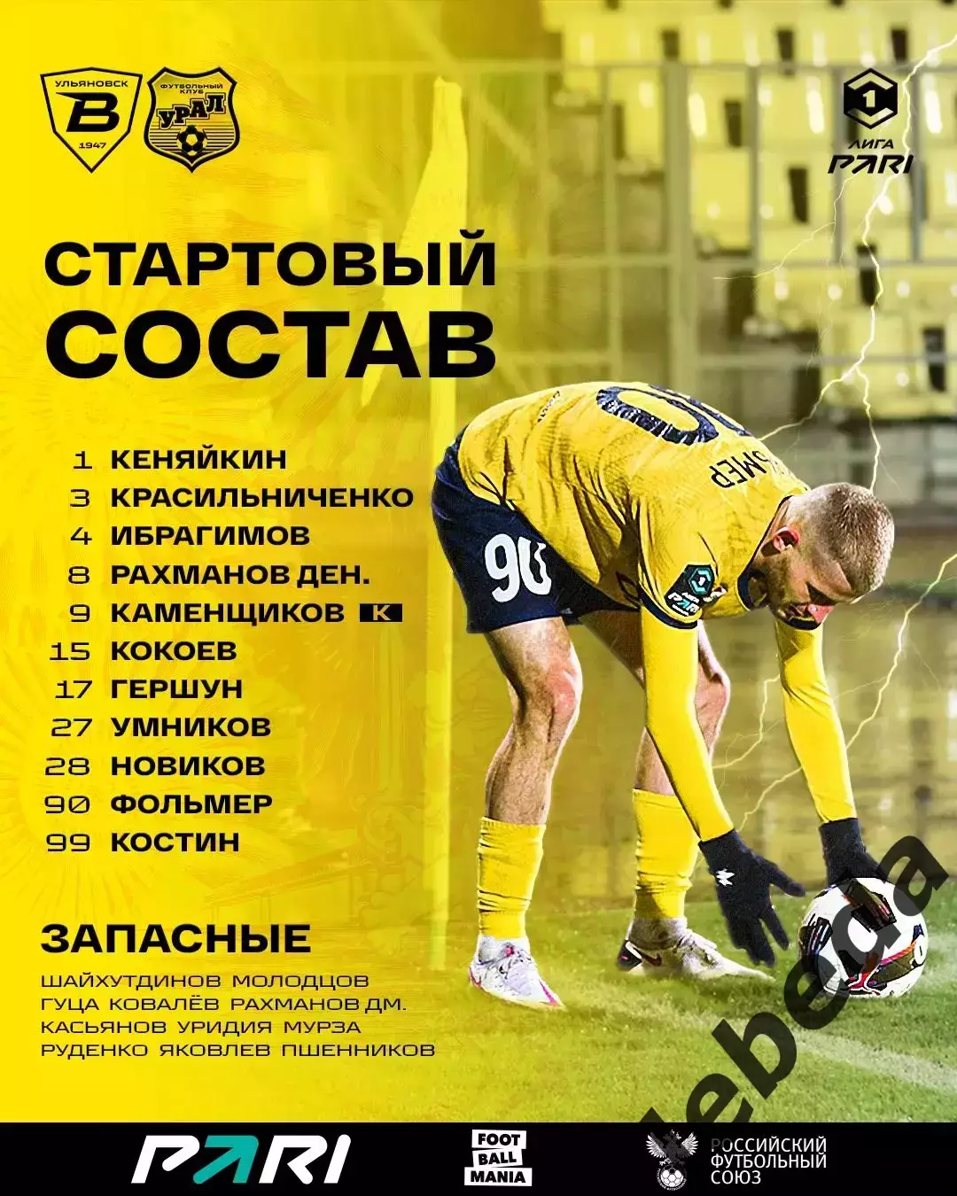 Волга Ульяновск - Урал Екатеринбург - 2025-2026 г. (29.11.2025.) 1