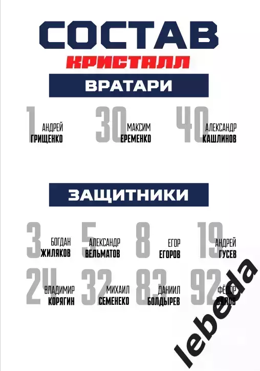 Динамо Алтай Барнаул - Кристалл Саратов - 2025-2026. (11.01.26.) официальн 3