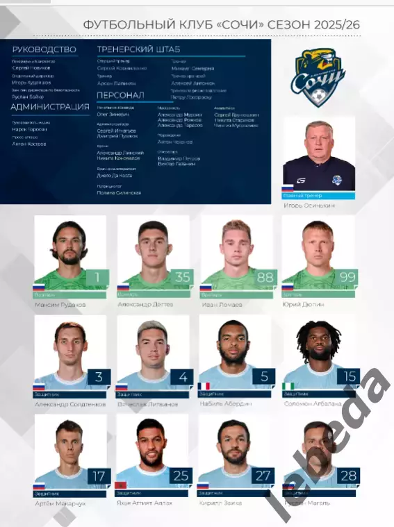 ФК Сочи - Ростов (Ростов-на-Дону - 2025 / 2026 г.(8.11.25.) официальная. 5