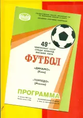 Динамо Киев - Торпедо Москва - 1986 год. (31.08.86.)