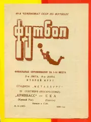 Кривбасс Кривой Рог -СКА Одесса - 1986 год. (28.09.86.)