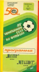 Шахтер Донецк - Металлист Харьков - 1986 год. (31.08.86.)