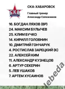 Зенит Санкт-Петербург (мол) - СКА Хабаровск (мол) - 2025 / 2026 г. (15.05.26.) 1