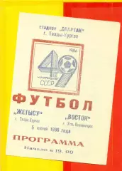 Жетысу Талды-Курган - Восток Усть-Каменогорск - 1986 год.(5.06.26.)