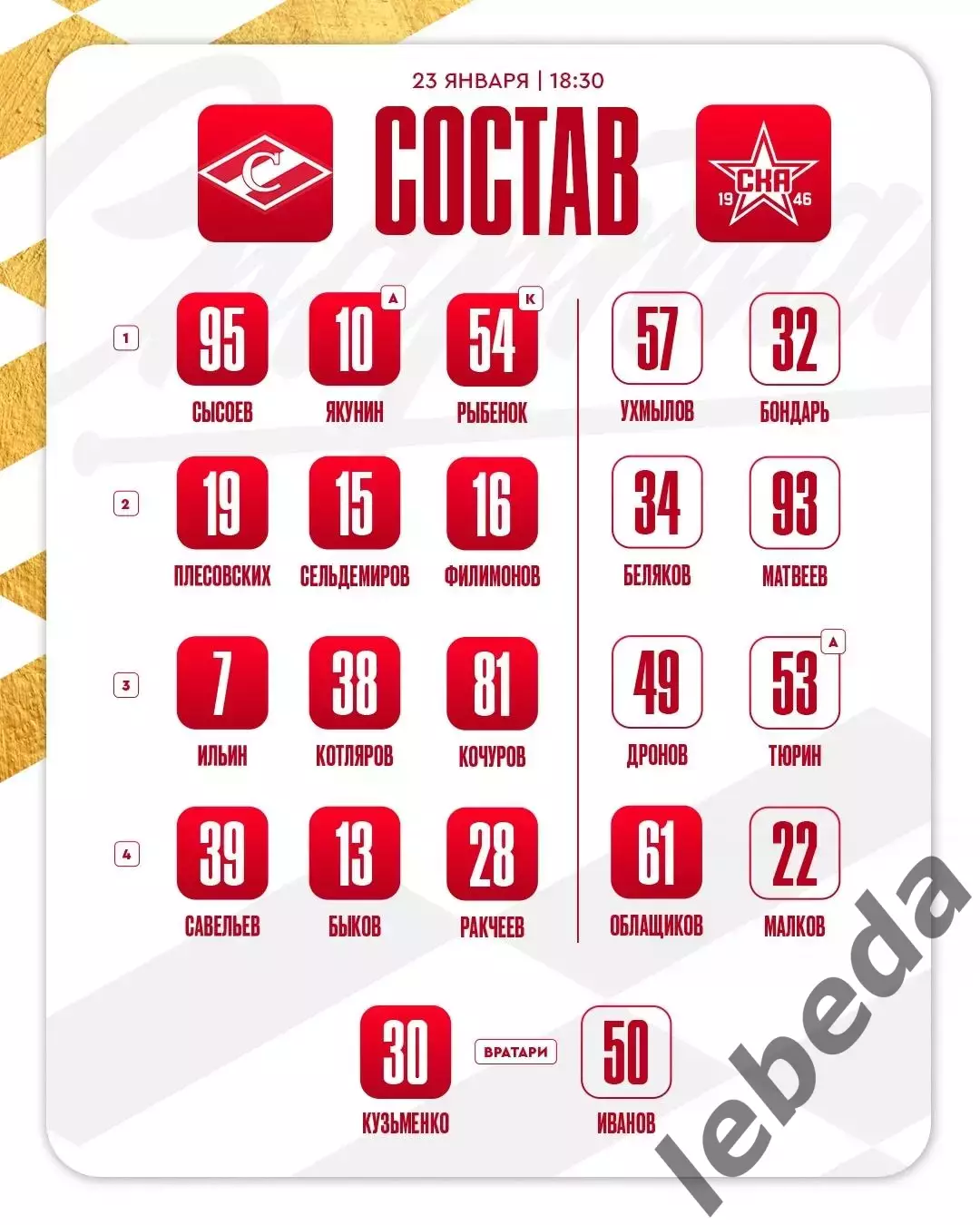 МХК Спартак Москва - СКА-1946 СП - 2025 / 2026 год.(23.01.26.) 2