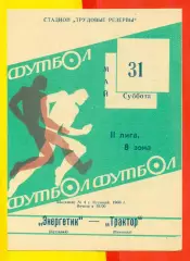 Энергетик Кустанай - Трактор Павлодар - 1986 год. (31.05.86.)