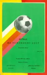 Кайрат Алма-Ата - Днепр Днепропетровск - 1986 год. (28.06.86.)
