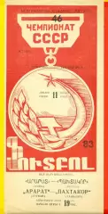 Арарат Ереван - Пахтакор Ташкент - 1983 год. (11.06.83.)