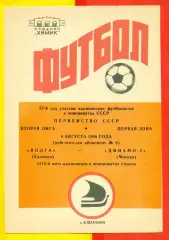 Волга Калинин - Динамо-2 Москва - 1986 год.(6.08.86.)