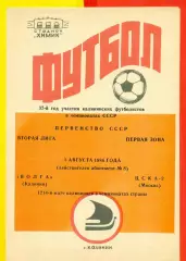 Волга Калинин - ЦСКА-2 Москва - 1986 год.(3.08.86.)