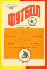 Волга Калинин - Волжанин Кинешма - 1986 год.(14.07.86.)