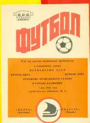 Волга Калинин - Спартак Рязань - 1986 год.(7.05.86.)
