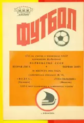 Волга Калинин - Текстильщик Иваново - 1986 год.(18.08.86.)