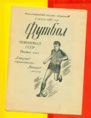 Спартак Орджоникидзе - Котайк Абовян - 1986 г.(2.08.86.)