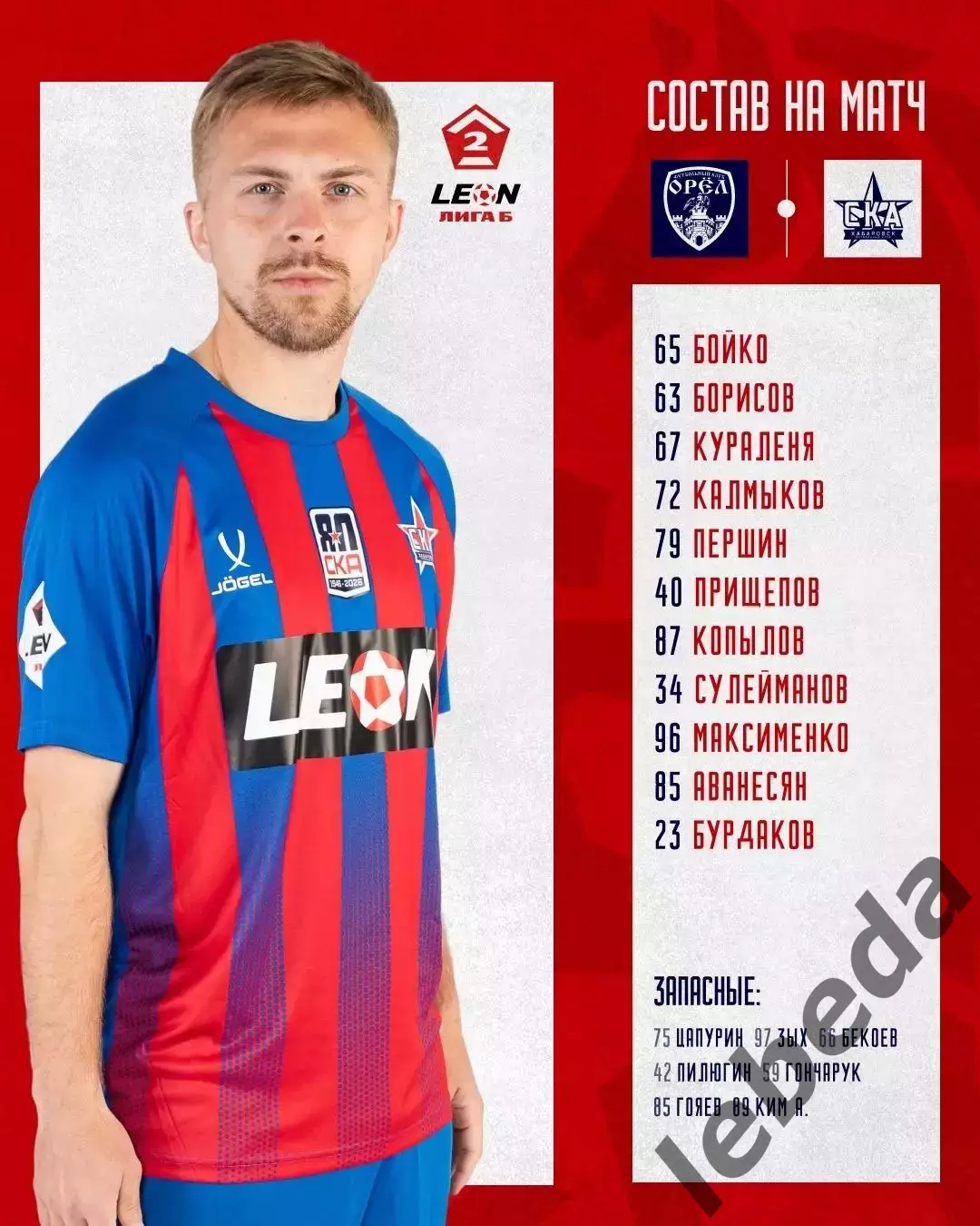 ФК Орел - СКА -2 Хабаровск - 2025 / 2026 год.(7.06.26.) 2