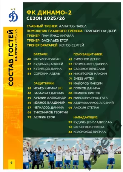 Кубань Краснодар - Динамо-2 Москва - 2025 / 2026 год.(21.03.26.) официальная. 4