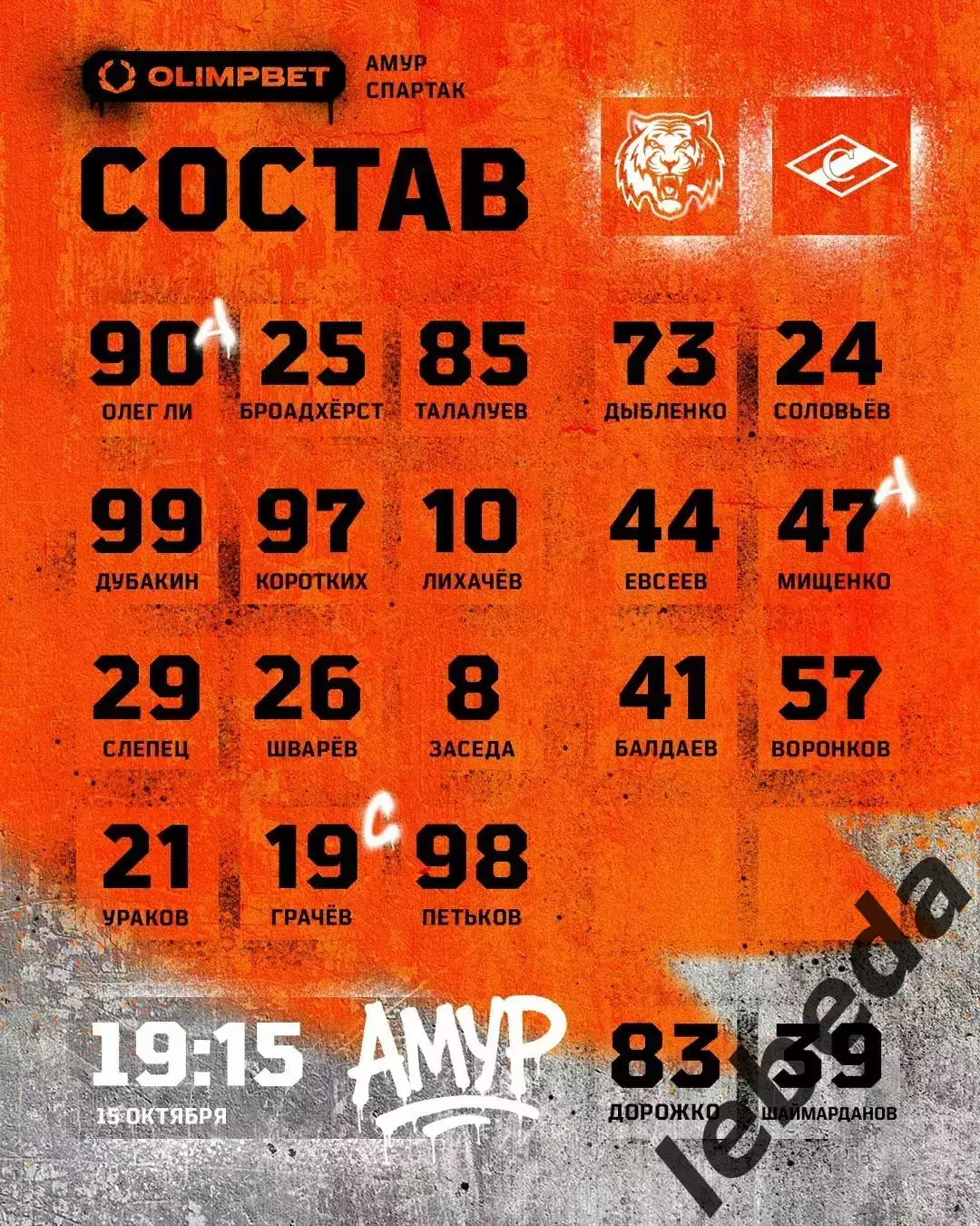 Амур Хабаровск - Спартак Москва - 2025-2026. (15.10.25.) 1