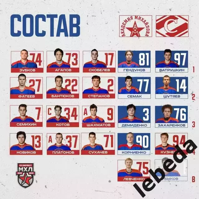 АКМ Юниор - МХК Спартак Москва - 2025-2026 год. (17.01.26.) 1
