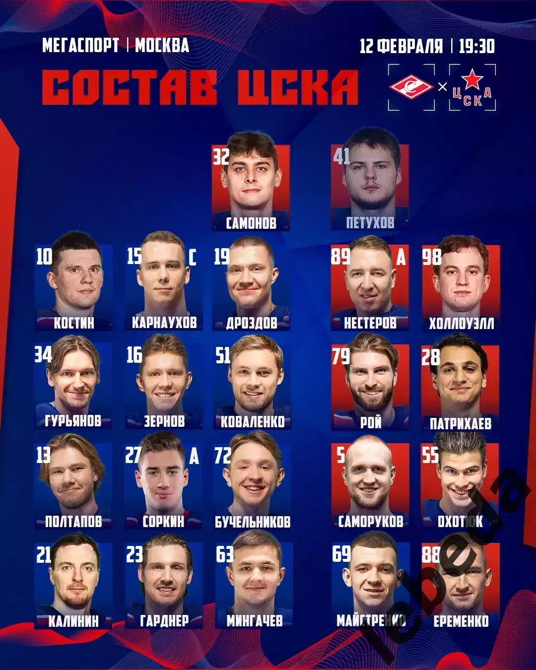 Спартак Москва - ЦСКА - 2025 / 2026 г. (12.02.26.) 2