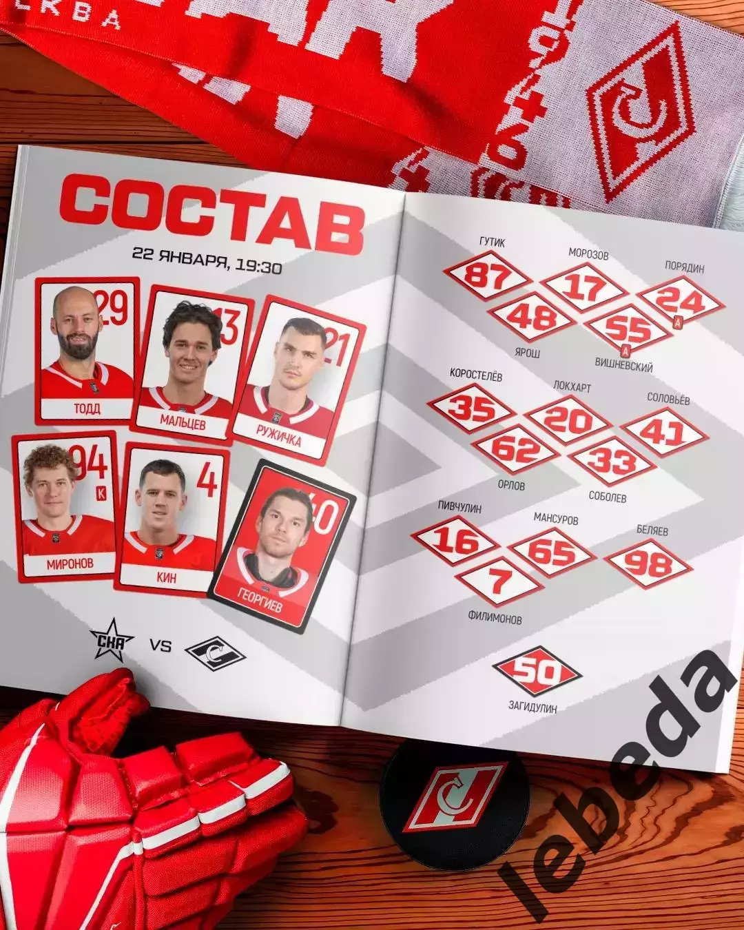 СКА СП - Спартак Москва - 2025 / 2026 год.(22.01.26.) 2