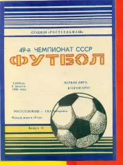 Ростсельмаш (Ростов-на-Дону) - СКА Хабаровск - 1986 г. (2.08.86.)