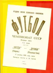 Звезда Пермь - Дружба (Йошкар-Ола) - 1986 г. (15.10.86.)